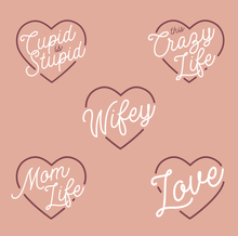 Load image into Gallery viewer, Valentine Heart Design Lightweight Terry Sweatshirt