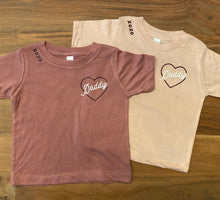 Load image into Gallery viewer, Kids Valentine&#39;s Day Daddy Heart Graphic Tee