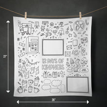 Load image into Gallery viewer, 12 Day of Kindness Advent Coloring Gift Set with Fabric Markers