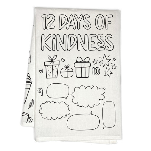 12 Day of Kindness Advent Coloring Gift Set with Fabric Markers