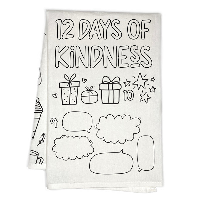 12 Day of Kindness Advent Coloring Gift Set with Fabric Markers