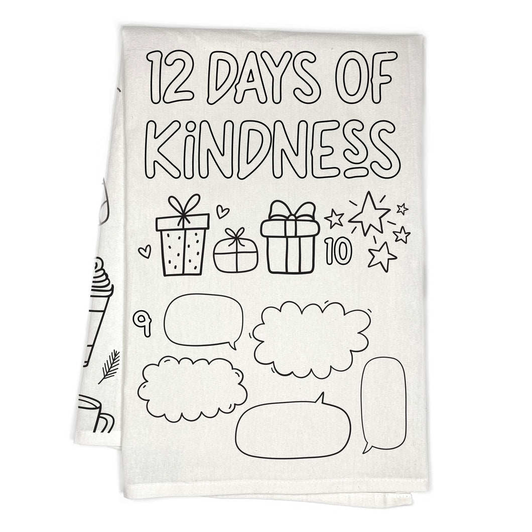 12 Day of Kindness Advent Coloring Gift Set with Fabric Markers