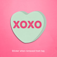 Load image into Gallery viewer, XOXO Candy Heart Gift Tag / Sticker in one