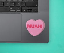 Load image into Gallery viewer, Muah / Kiss Candy Heart Gift Tag / Sticker in one