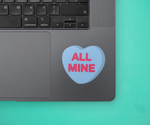 Load image into Gallery viewer, All Mine Candy Heart Gift Tag / Sticker in one