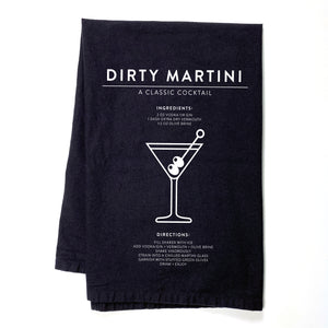 Dirty Martini Black Towel