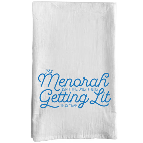 Lit Menorah Towel