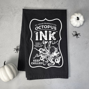 Octopus Ink Black Kitchen Towel