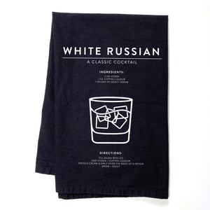 White Russian Black Towel