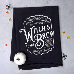 Witch's Brew Black Kitchen Towel